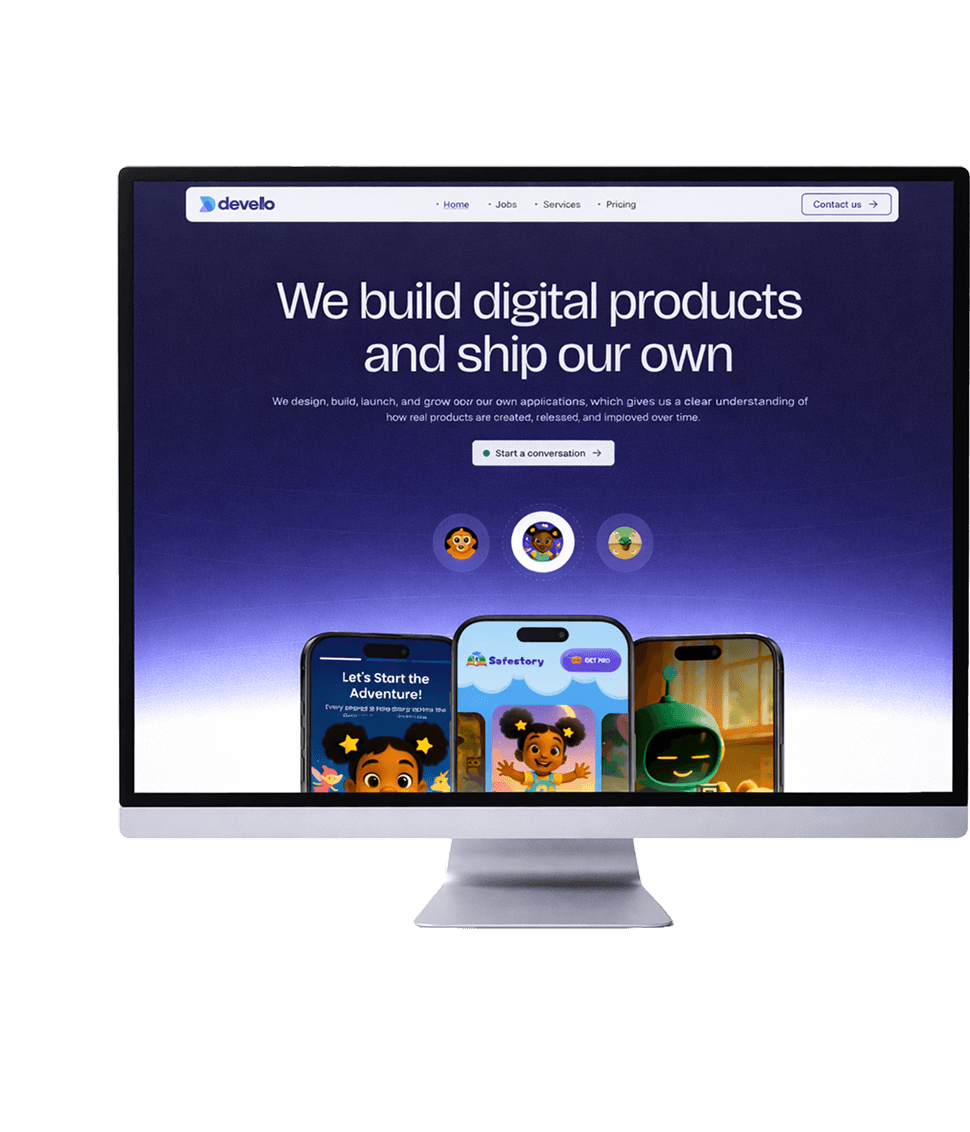 Web application development mockup
