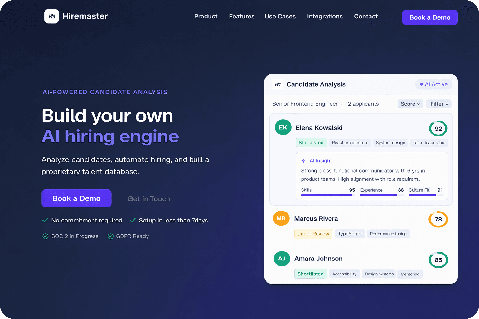 hiremaster website screenshot